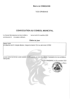 Convocation réunion du 25-11-2020